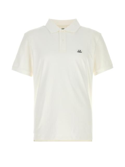 C.P. Company White stretch piquet polo shirt