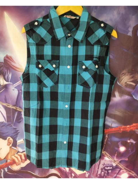 Hysteric Glamour Intercrew Blue Vest Plaid Flanel Sleeveless