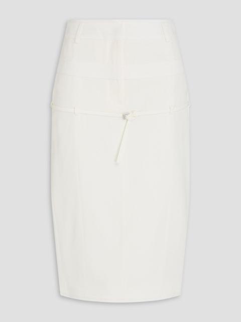 JACQUEMUS Caraco belted canvas pencil skirt