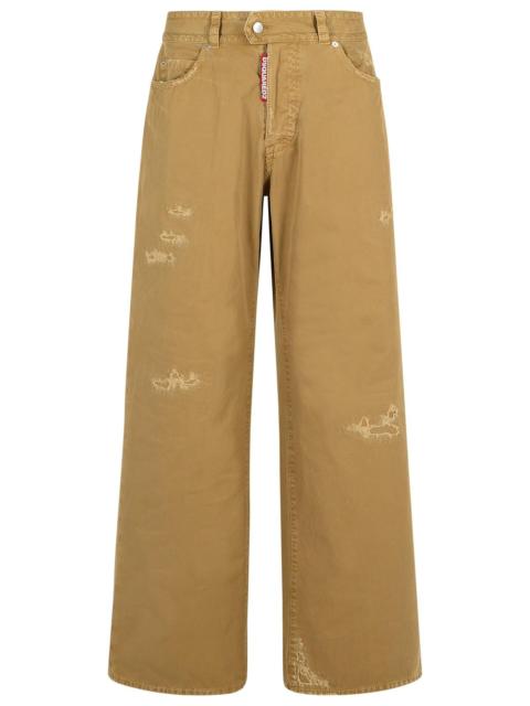 DSQUARED2 Dsquared2 '9 To 5' Beige Cotton Pants Women