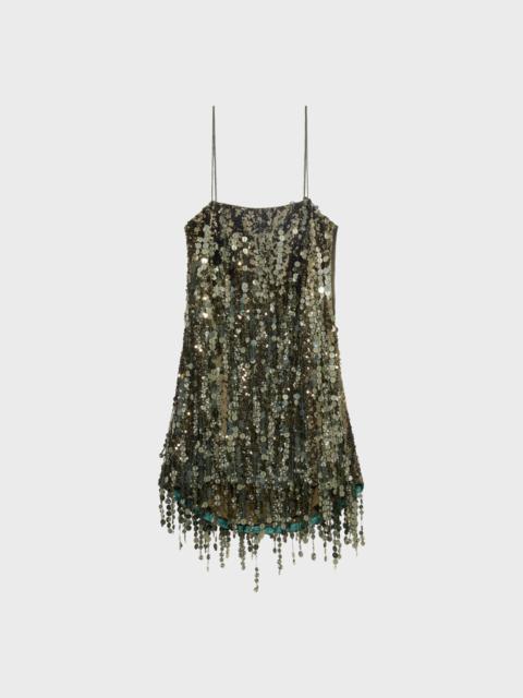 Blumarine DRESS WITH SEQUIN, FLOWER AND BUGLE BEAD EMBROIDERY