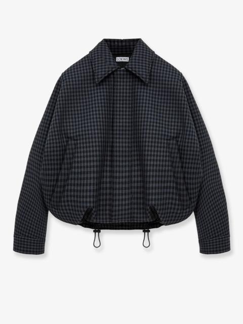 Loewe Loewe Women Lightweight Wool Jacket With A Check Pattern