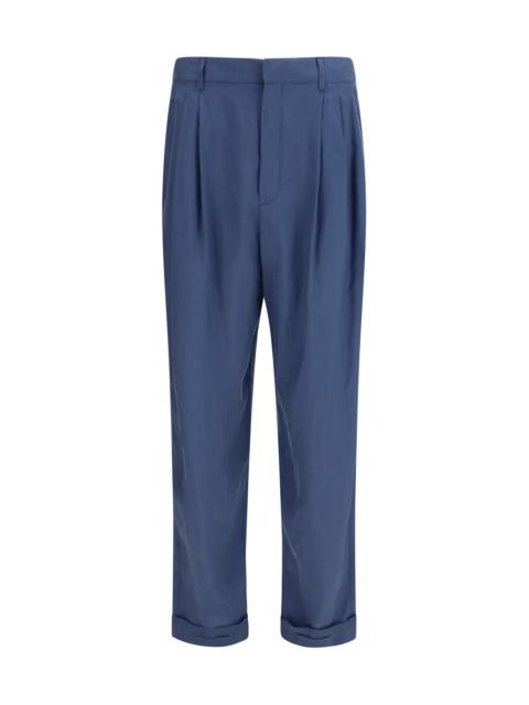 SAINT LAURENT Saint Laurent Tailored Pants With Habutai Silk Belt