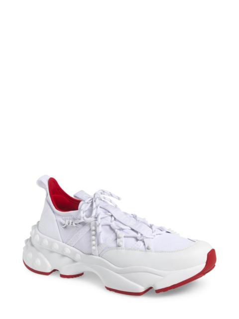 Christian Louboutin Christian Louboutin Trailnrun Spike Sneaker in Wh01-White at Nordstrom