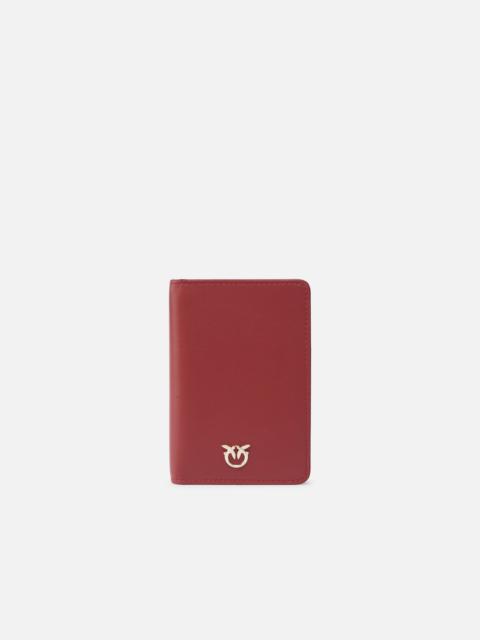 PINKO PINKO GALLERIA SMOOTH LEATHER PASSPORT HOLDER