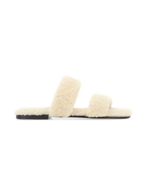 Ivory Shearling Bleach Slippers