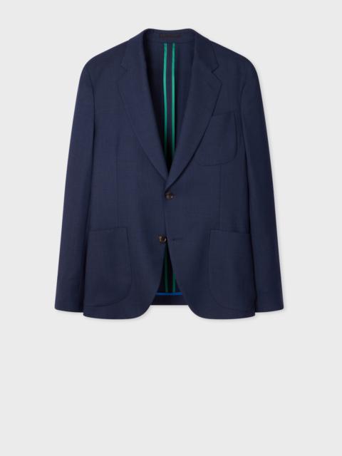 Paul Smith A Suit To Travel In - Dark Blue Marl Wool Patch-Pocket Blazer