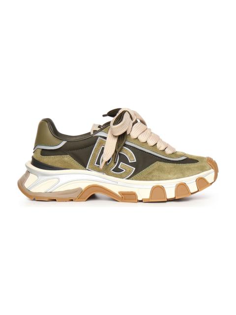 Dolce & Gabbana Dg Country Road Sneaker In Leather And Fabric