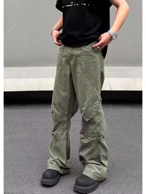 Japanese Brand - Multi Pockets Army Green Cargo Pant