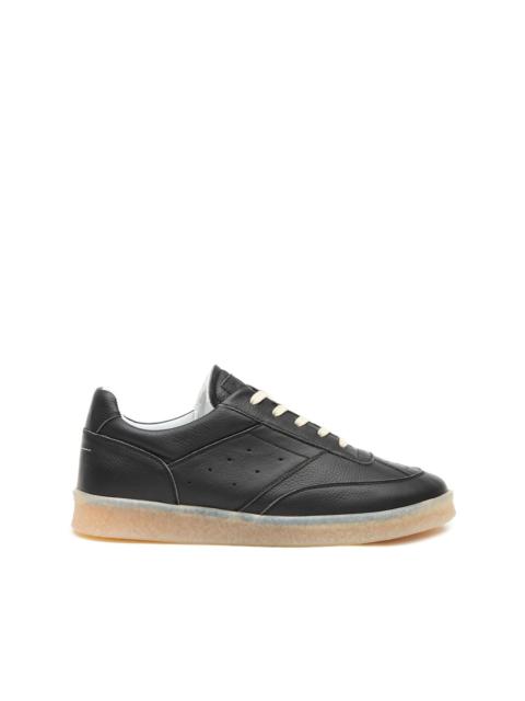 panelled lace-up sneakers