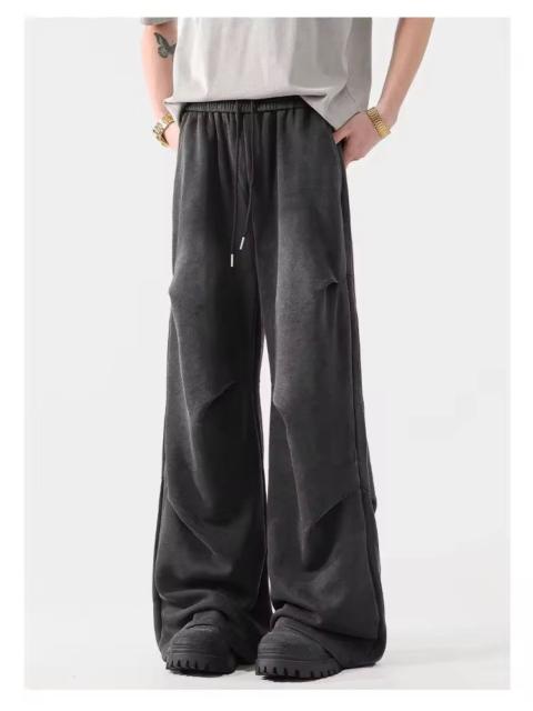 Other Designers Japanese Brand - Pleated Straight Washed Long Wide Leg Sweatpants