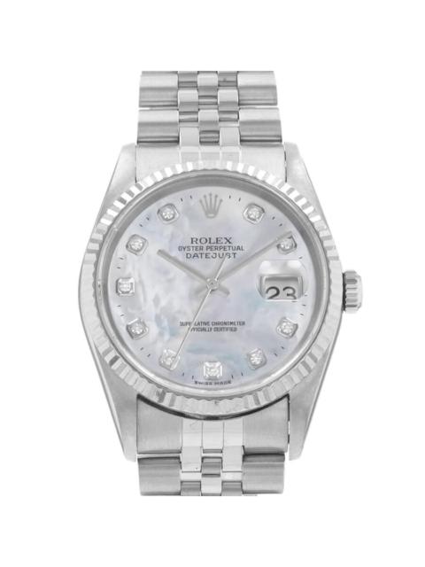 Pre-owned Rolex Datejust 36 Automatic Chronometer Diamond Men's Watch 16234 MDJ