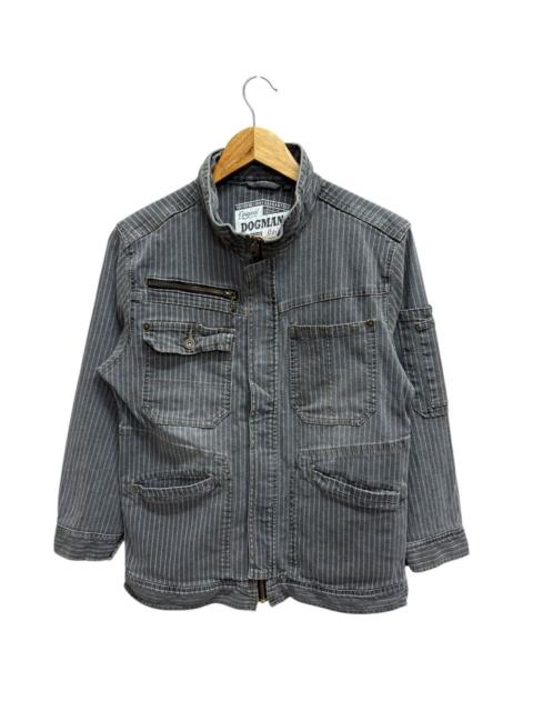 Other Designers Japanese Brand - Dogman Workwear Hickory Stripe Denim Jacket