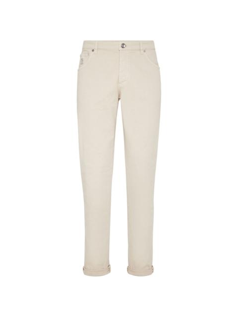 logo-embroidered jeans