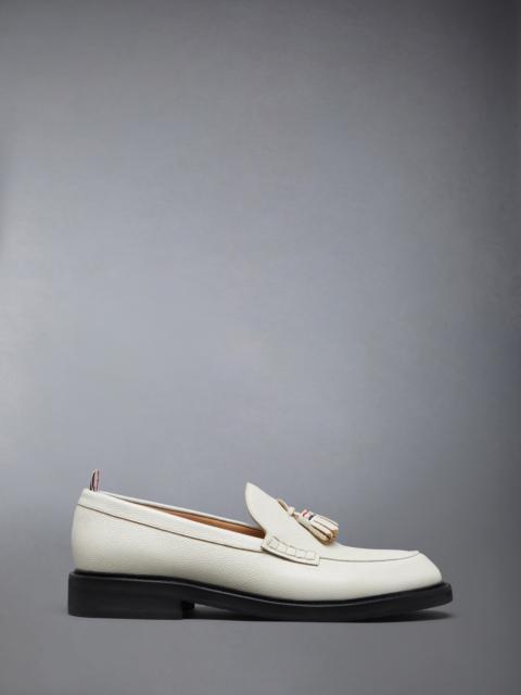 Thom Browne PEBBLE GRAIN RWB RUBBER SOLE TASSEL LOAFER