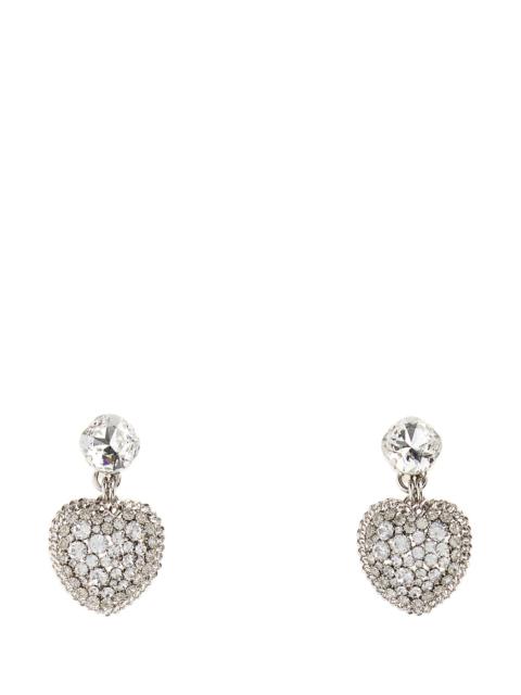 Alessandra Rich Embellished metal Heart earrings