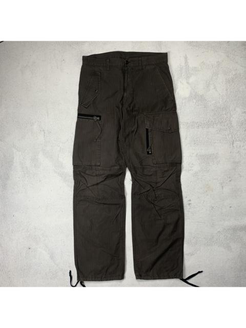 Other Designers PPFM Multi Pocket 3D Cargo Pants Striped Japanese Brand