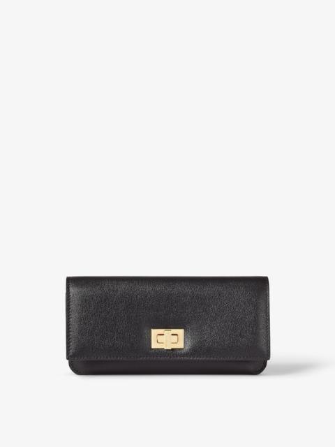 FENDI Fendi Way Continental Black and chocolate brown leather wallet