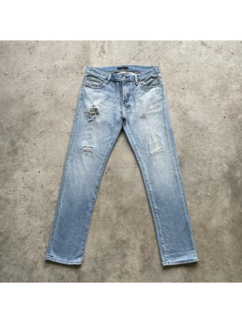 Other Designers Japanese Brand - Vintage Japanese Ripped Wash Blue Faded Skinny Jeans Pants