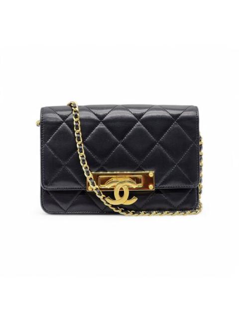 CHANEL Chanel Golden Class Wallet on Chain WOC - Quilted Lambskin - Black
