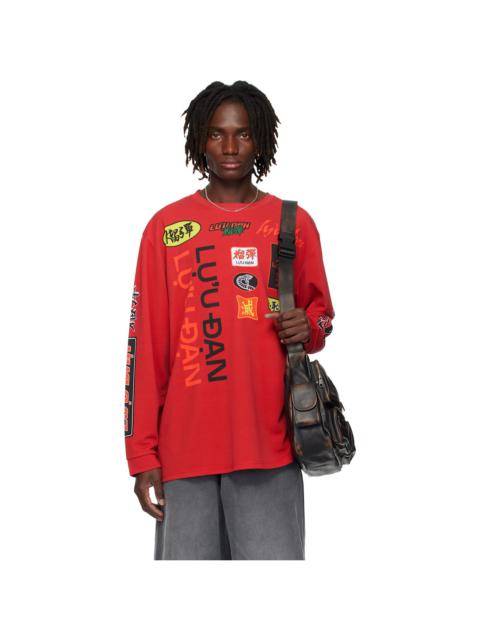 LU'U DAN Red Oversized Long Sleeve Jersey