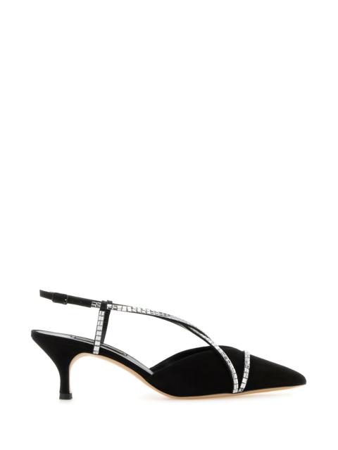 CASADEI Black suede Starsway Julia pumps