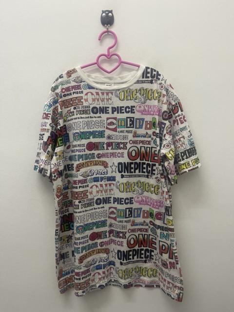 Other Designers Rare Vintage ONE PIECE Spell Out Full All Over Print Tee