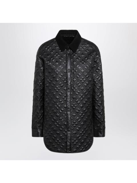 Moncler Moncler Black Padded Overshirt With Corduroy Collar Women