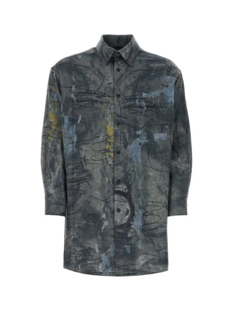 Yohji Yamamoto Yohji Yamamoto Men Printed Cotton Shirt