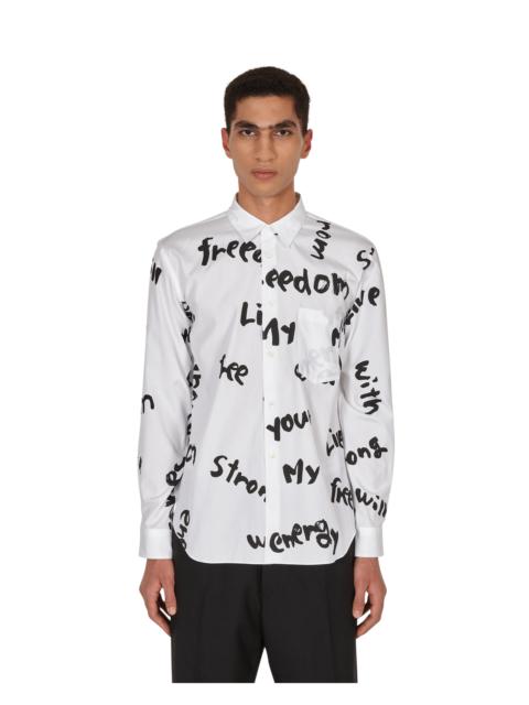 Comme des Garçons Homme Plus Printed Shirt White