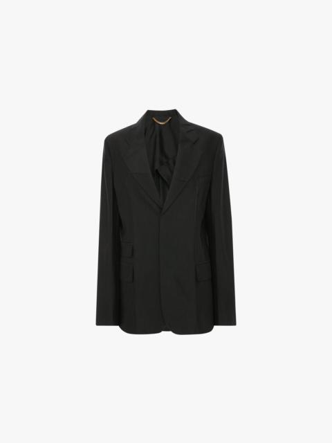 Victoria Beckham Step Collar Tailored Jacket In Black