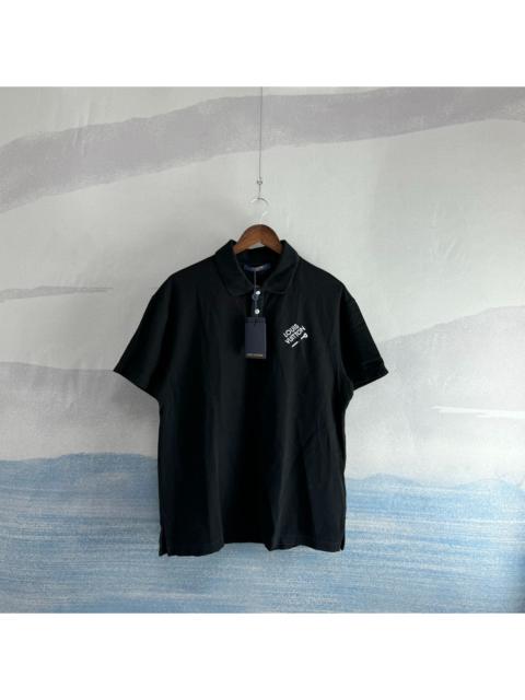 Louis Vuitton LV Black Safety Pin Embroidered Polo Short Sleeve