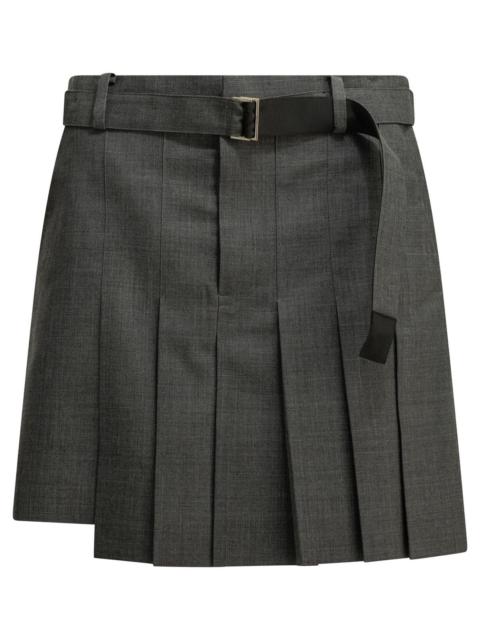 sacai Sacai Formal shorts made of wool blend