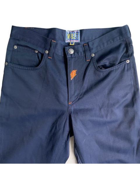 Walter Van Beirendonck Vintage W&LT Blue Nylon Bootcut Pants