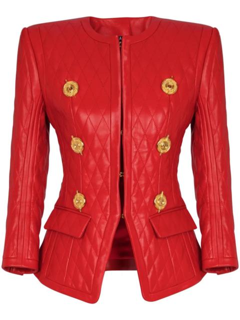 Balmain Balmain Women Sd To Sd 2 Pkts Lambskin Quilted Jacket