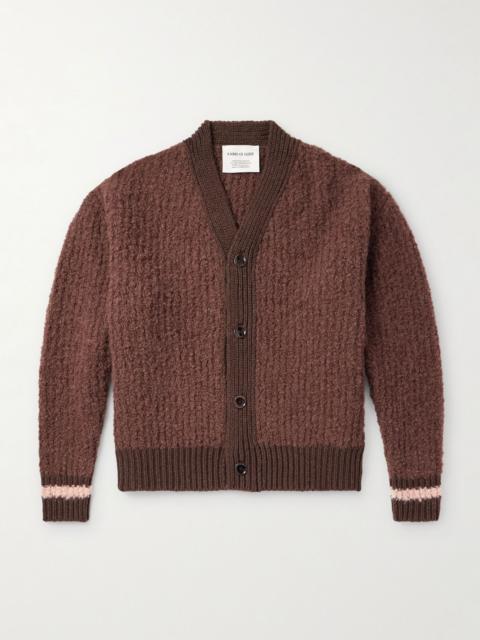 A KIND OF GUISE Ribbed-Knit Virgin Wool-Blend Cardigan Brown