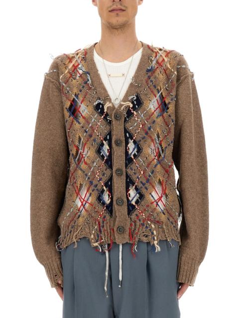 Maison Margiela Maison Margiela Men Cardigan With Diamond Pattern