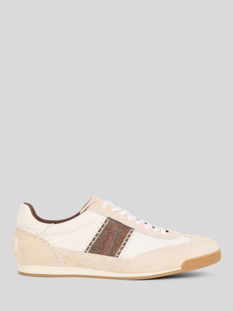 Etro LEATHER SNEAKERS WITH ARNICA INSERTS