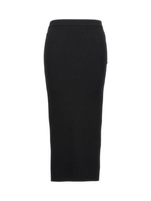 Alexander McQueen Wool Knit Midi Skirt