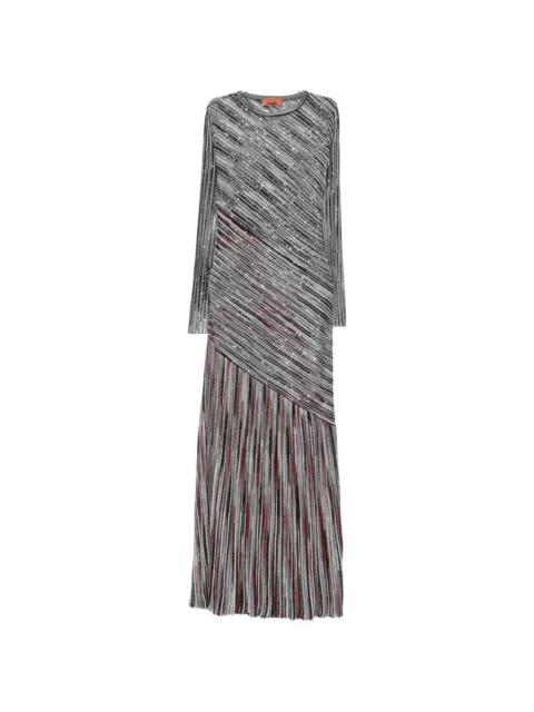 Missoni Missoni Women Long Striped Dress Embellished With Sequins