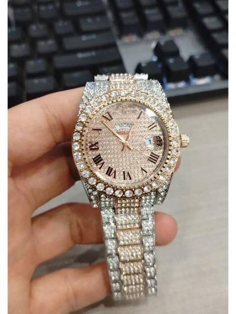 New Moissanite Iced Out Bust Down Watch 
