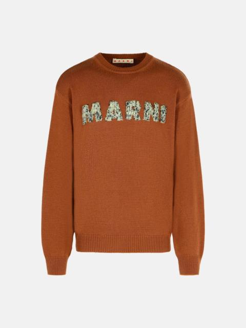 Marni BROWN VIRGIN WOOL SWEATER