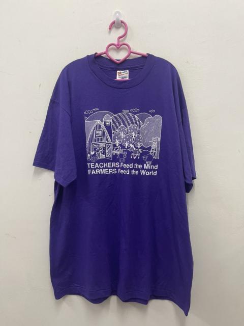 Other Designers Hanes - Rare 90s Vintage Wording Art Thrashed Shirt