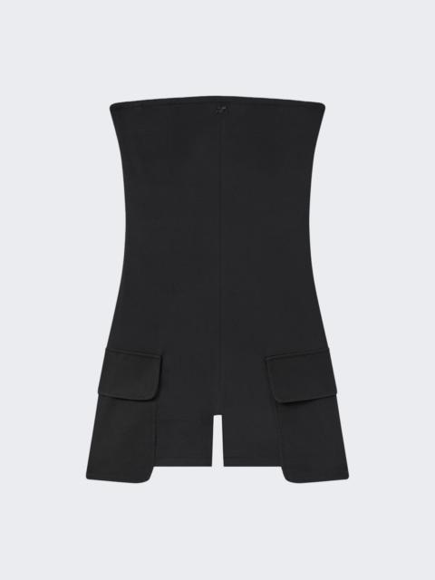 courrèges Two-pocket Jersey Bustier Overall Black
