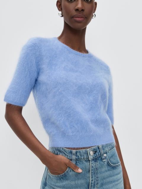 rag & bone Jada Brushed Cashmere Short Sleeve Crew Pullover