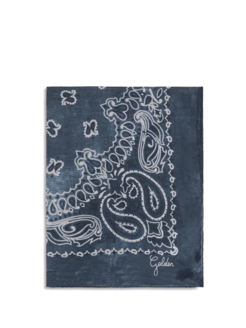 Golden Goose Golden Goose Women Golden Paisley Printed Silk Scarf