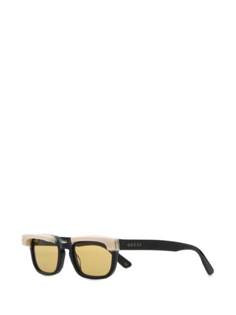 GUCCI Gucci Men Black Acetate Sunglasses