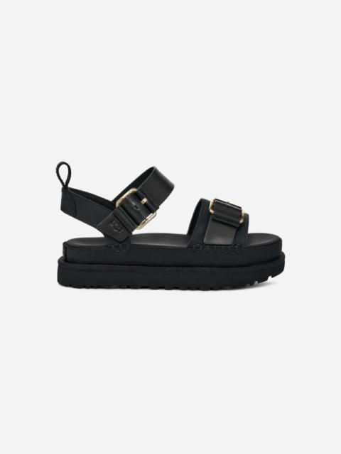 UGG ® Women's Goldenstar Villa Nubuck/Leather Sandals in Black