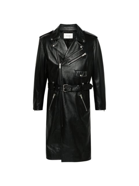 SAINT LAURENT Saint Laurent Black Coats - Leather Coats Men