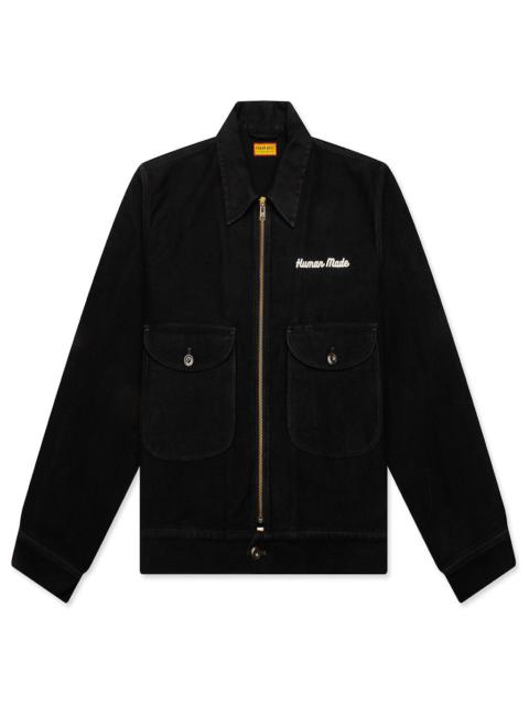 Human Made ZIP-UP WORK JACKET - BLACK
